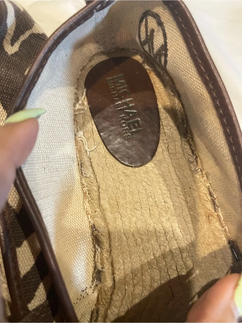 Michael Kors Zebra-Print Espadrille Flats in Brown & Cream